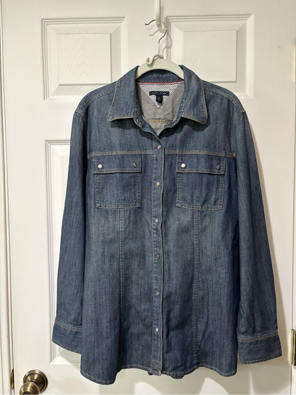Tommy Hilfiger Classic Blue Denim Jacket Shirt